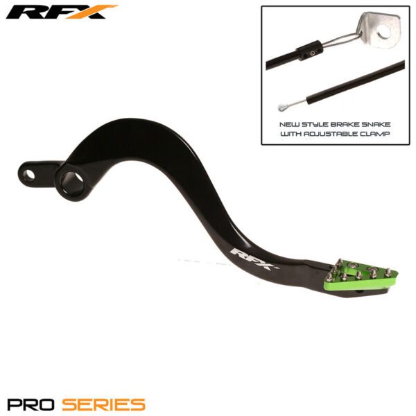 RFX Pro ST Rear Brake Lever (Hard Anodised Black/Green) (FXRB2010199GN)
