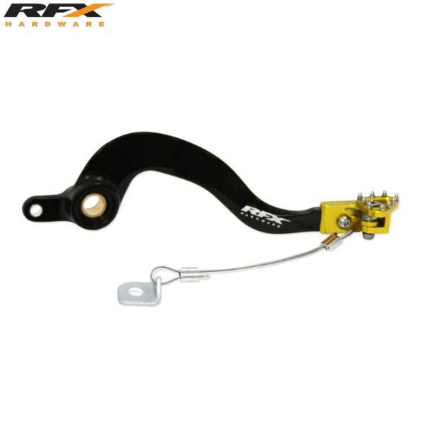 RFX Pro FT Rear Brake Lever (Black/Yellow) - Suzuki RMZ250 (FXRB3010099YL)