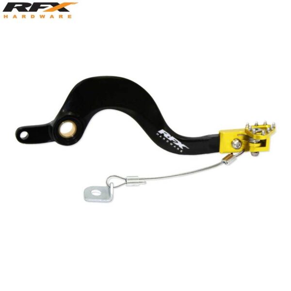 RFX Pro FT Rear Brake Lever (Black/Yellow) - Suzuki RMZ250/450 (FXRB3020099YL)