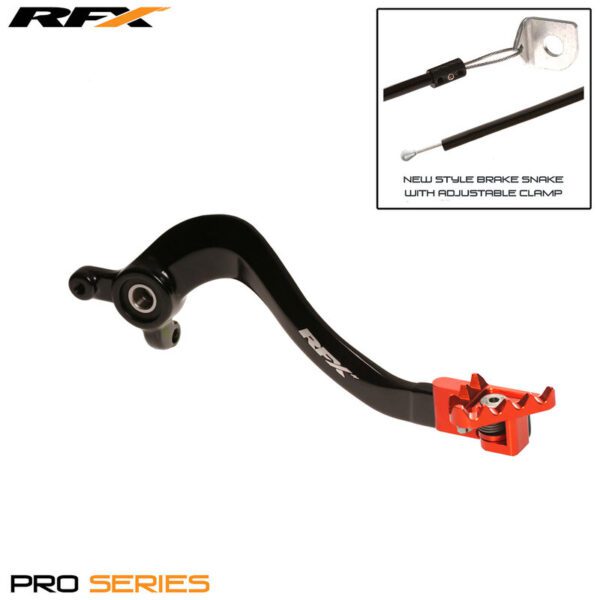 RFX Pro FT Rear Brake Lever (Black/Orange) - KTM SX85 (FXRB5020099OR)