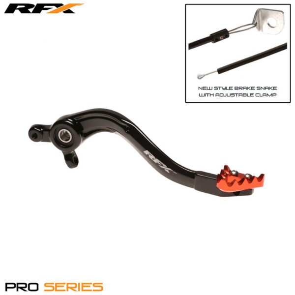 RFX Pro ST Rear Brake Lever (Hard Anodised Black/Orange) (FXRB5040199OR)