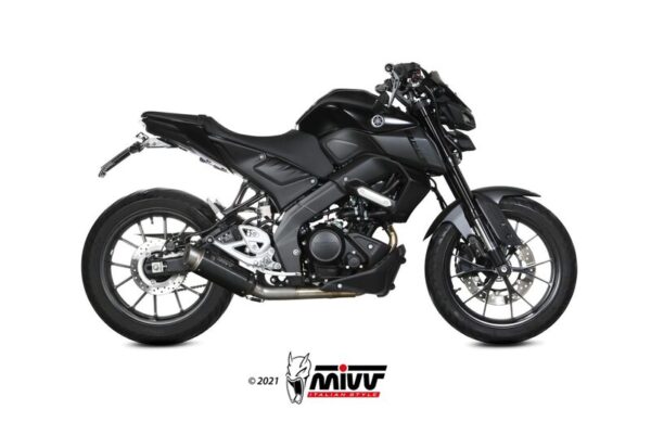 MIVV GP Pro Full Exhaust System Black Stainless Steel - Yamaha MT 125 (Y.067.LXBP)