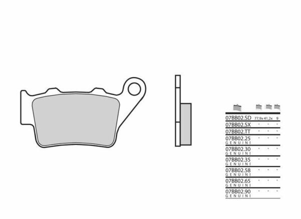 BREMBO Genuine Sintered Metal Brake pads - 07BB0258 (07BB0258)