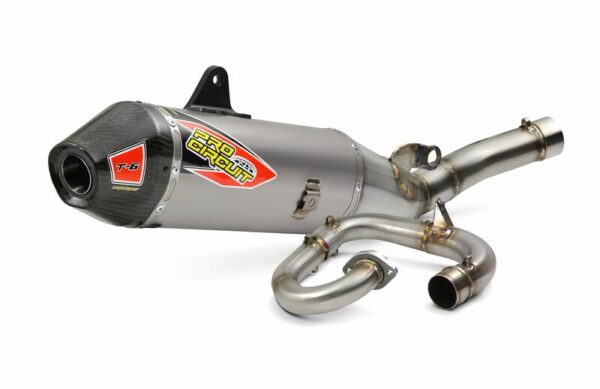 PRO CIRCUIT T-6 Euro Full Exhaust System Stainless Steel/Titanium Muffler/Carbon End Cap Yamaha YZ450F (0132045H)