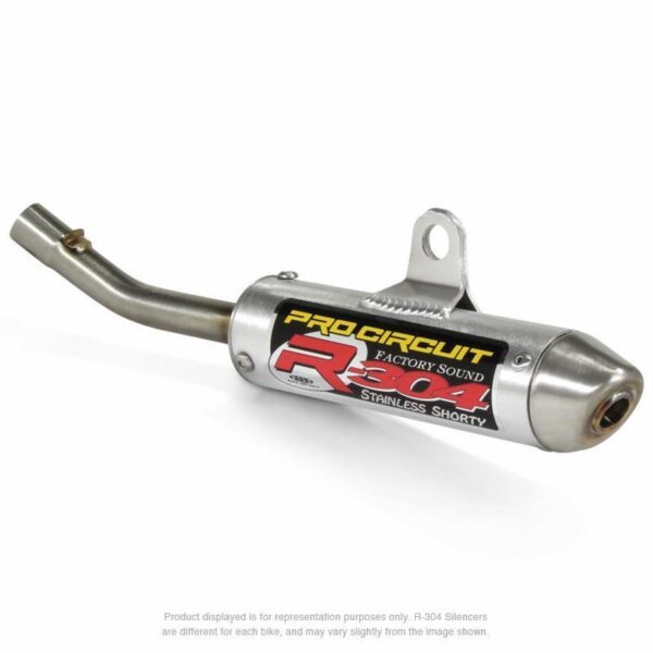 PRO CIRCUIT R-304 Muffler Brushed Aluminum/Stainless Steel End Cap KTM SX65 (ST04065-RE)