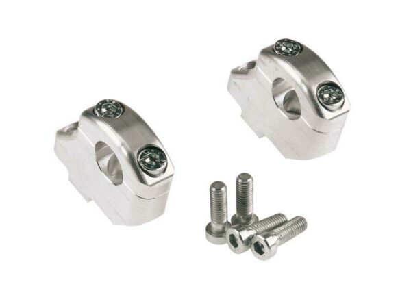 LSL Offset Mounts And Risers, Silver-Plate d 16/25mm , For Ducati With Handlebars Ø28, 6mm (127RI28SI)