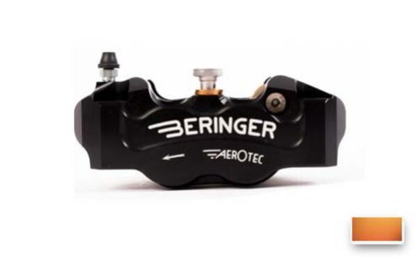 BERINGER Aerotec® Right Radial Brake Caliper 4 pistons caliper - Spacing 100mm Orange (4R02AOMM)