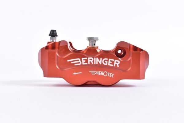 BERINGER Aerotec® Left Radial Brake Caliper 4 Pistons Ø32mm Spacing 108mm Red (4R11AR-S)