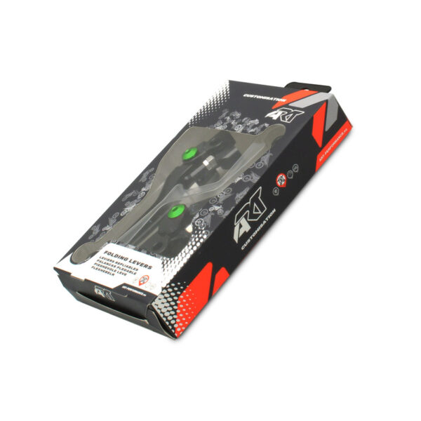 ART Foldable Levers Black/Green Screw by Pair (MX7220-MX8262-GR)
