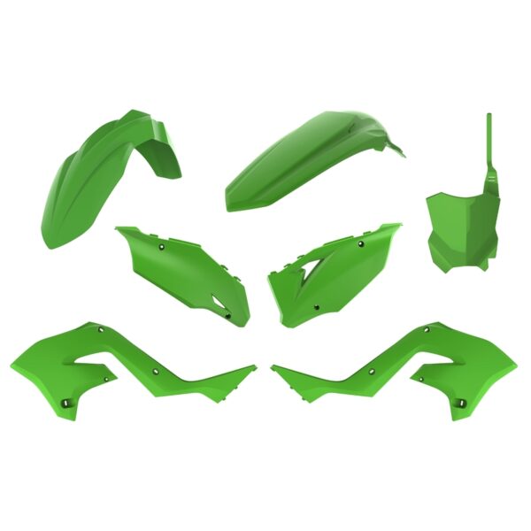 POLISPORT Restyle Plastic Kit Green Kawasaki KX125/250 (90933)
