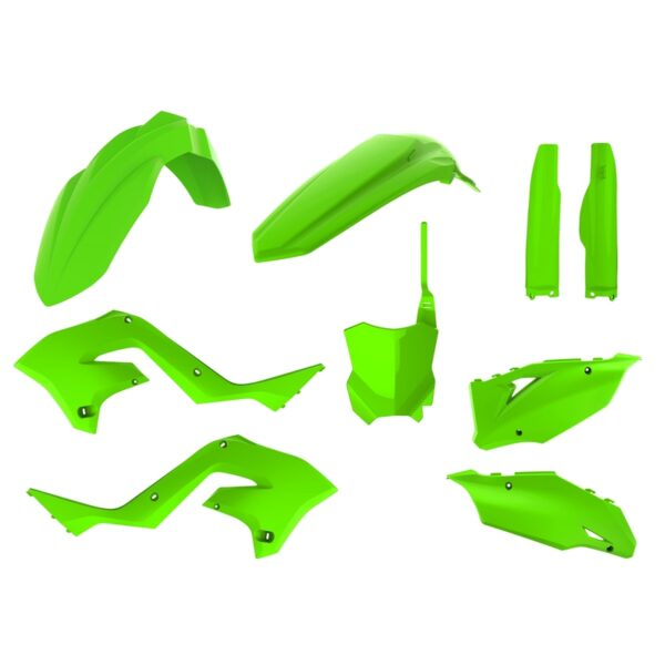 POLISPORT Restyle Plastic Kit Lime Green Kawasaki KX125/250 (90936)