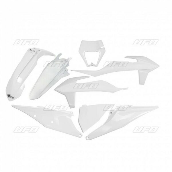 UFO Plastic Kit White KTM EXC/EXC-F (KTKIT527@042)