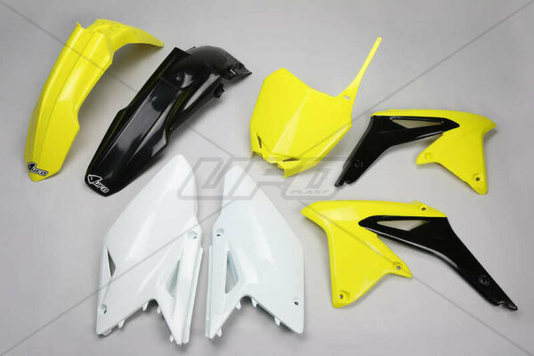 UFO Plastic Kit OEM Color Yellow/Black/White Suzuki RM-Z450 (SUKIT414@999)