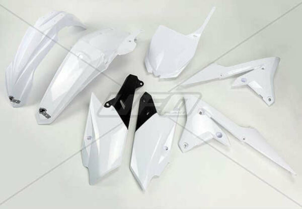 UFO Plastic Kit White Yamaha YZ250F/450F (YAKIT318@046)