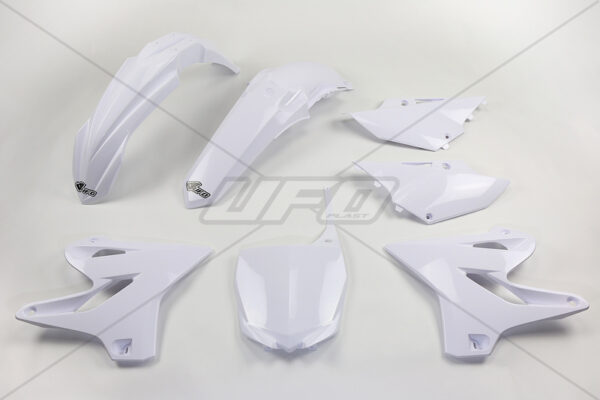 UFO Plastic Kit White Yamaha YZ125/250 (YAKIT319@046)