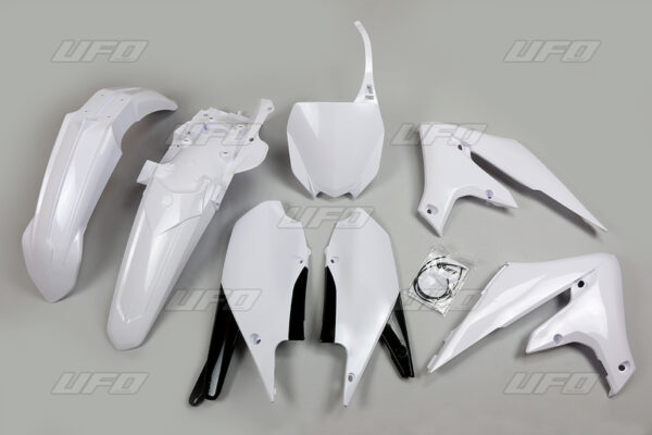 UFO Plastic Kit White Yamaha YZ450F (YAKIT321@046)