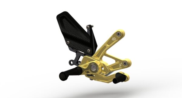 GILLES TOOLING MUE2 Adjustable Rearset Gold Yamaha YZF-R1 (MUE2-Y01-G)