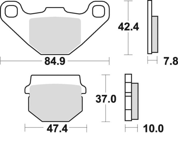 BRAKING Off-Road Sintered Metal Brake Pads - 702CM44 (702CM44)