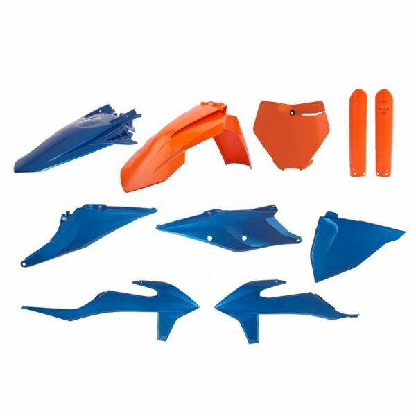 POLISPORT Metal FLow Plastic Kit Blue/Orange - Beta KTM (91053)