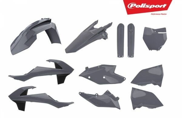 POLISPORT Plastic & Graphic Kit Nardo Grey/Stealth Deco KTM ()