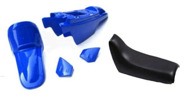 ART Plastic Kit OEM Color Blue w/ Complete Seat Black Yamaha PW50 ()