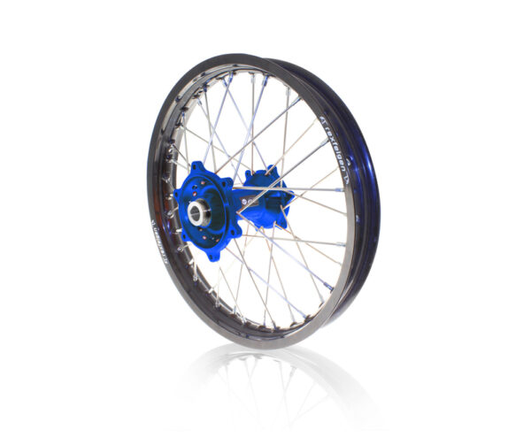 ART MX Complete Front + Rear Wheel 21x1,60/18x2,15 Black Rim/Blue Hub Yamaha ()
